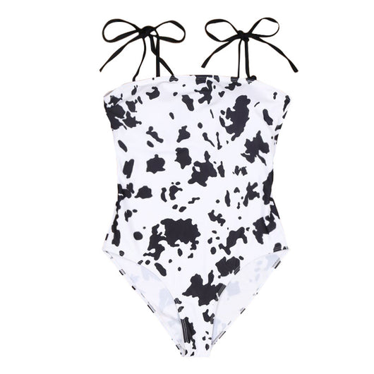 Traje de Baño Estampado Vaca con Diseño Cruzado - Image 10