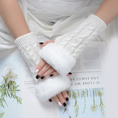 Guantes Tejidos de Moda con Giro de Color Puro - Image 16