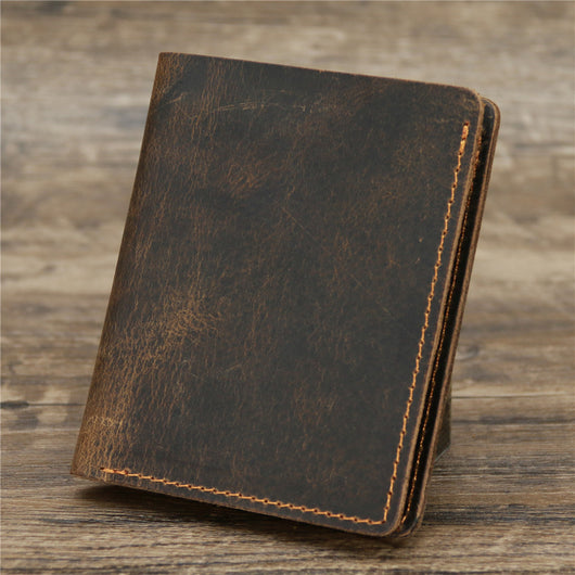 Billetera de Cuero Crazy Horse Estilo Retro Europeo Americano para Hombre - Image 23
