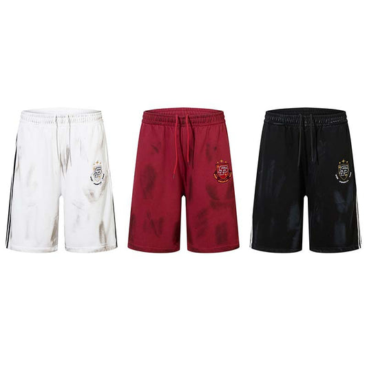 Shorts Casuales con Parche Bordado Estilo Vintage