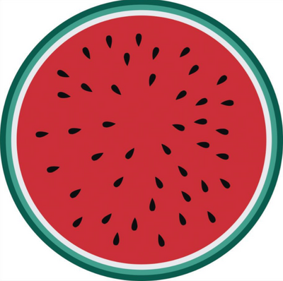 Tapete de Playa Redondo Estampado de Frutas - Image 3