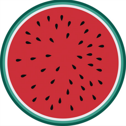 Tapete de Playa Redondo Estampado de Frutas - Image 3