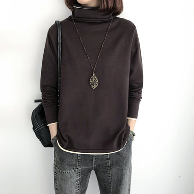Suéter Cuello Alto Holgado Mujer - Tejido Fino y Ligero - Image 8