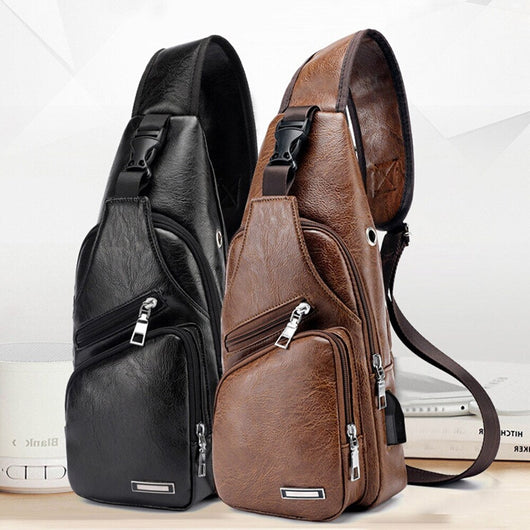 Bolsa Pecho Hombre con Carga USB - Bandolera Diagonal Impermeable - Image 7
