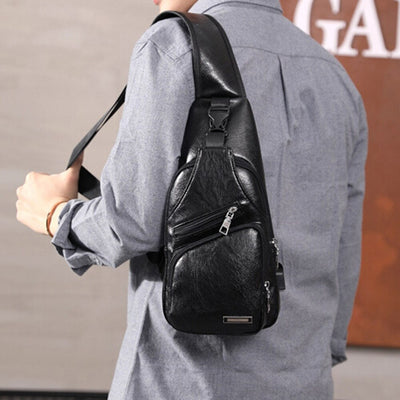 Bolsa Pecho Hombre con Carga USB - Bandolera Diagonal Impermeable - Image 8