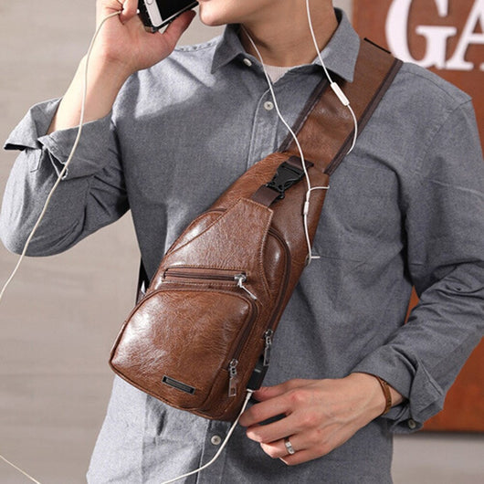 Bolsa Pecho Hombre con Carga USB - Bandolera Diagonal Impermeable - Image 10