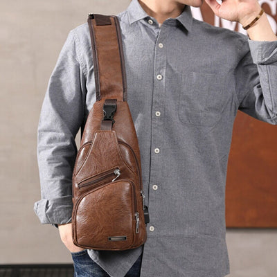 Bolsa Pecho Hombre con Carga USB - Bandolera Diagonal Impermeable - Image 11