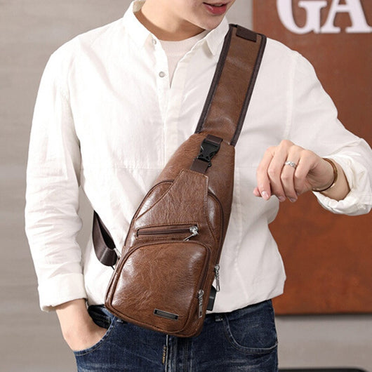 Bolsa Pecho Hombre con Carga USB - Bandolera Diagonal Impermeable - Image 12