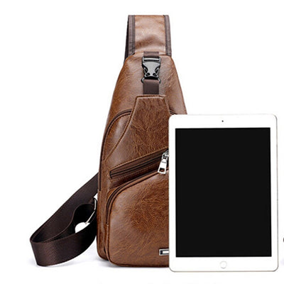 Bolsa Pecho Hombre con Carga USB - Bandolera Diagonal Impermeable - Image 13