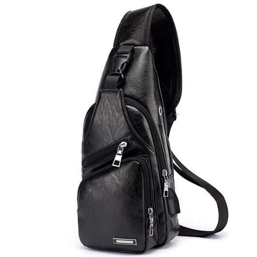 Bolsa Pecho Hombre con Carga USB - Bandolera Diagonal Impermeable - Image 15