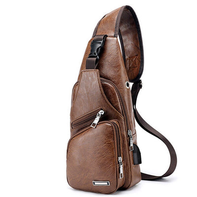 Bolsa Pecho Hombre con Carga USB - Bandolera Diagonal Impermeable - Image 16
