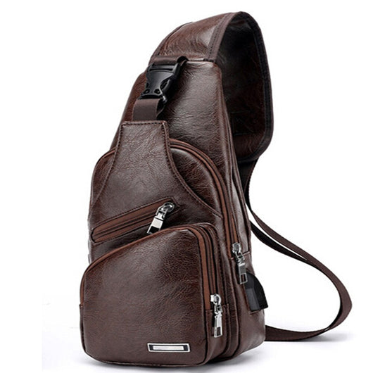 Bolsa Pecho Hombre con Carga USB - Bandolera Diagonal Impermeable - Image 17