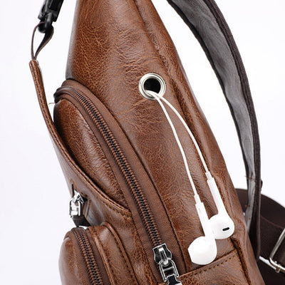 Bolsa Pecho Hombre con Carga USB - Bandolera Diagonal Impermeable - Image 19