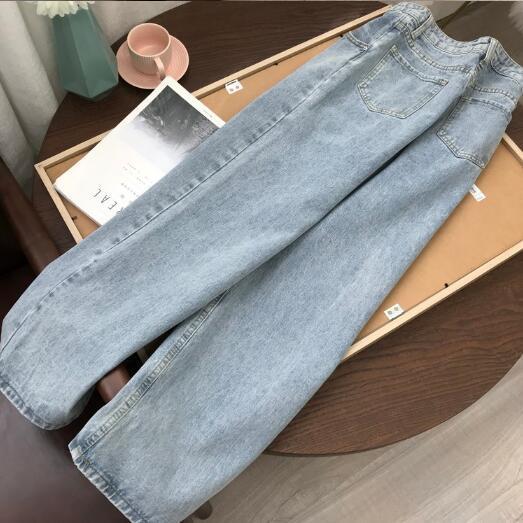 Jeans Rectos de Talle Alto Lavado para Mujer - Image 3