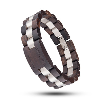 Pulsera de Madera de Sándalo con Lettering - Joya de Moda Artesanal