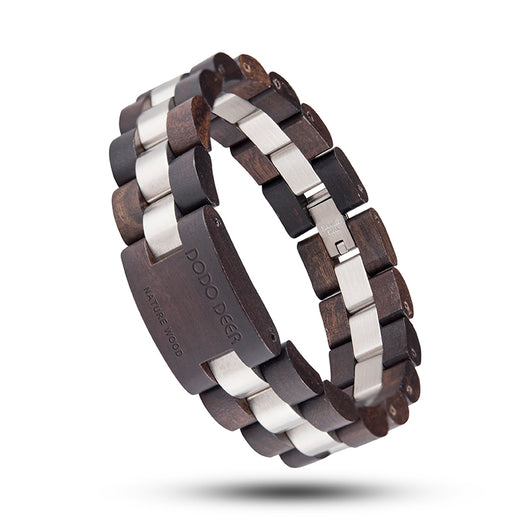 Pulsera de Madera de Sándalo con Lettering - Joya de Moda Artesanal