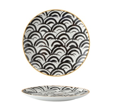 Plato de Desayuno Nórdico 8 Pulgadas - Diseño Geométrico Cerámica Premium - Image 12