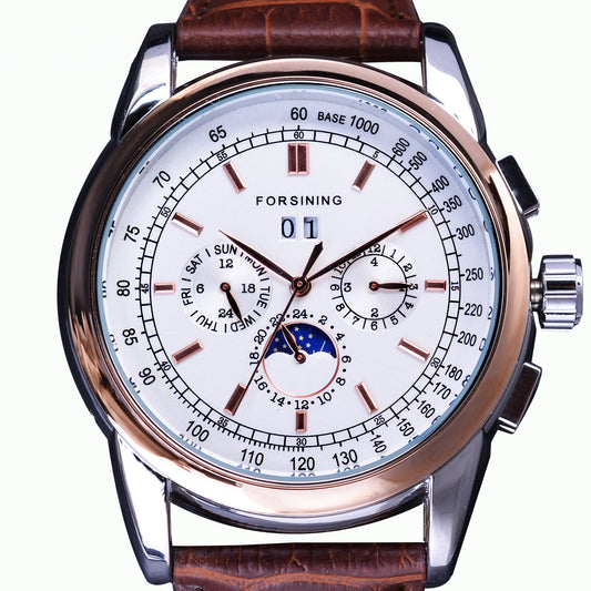 Reloj Mecánico Automático para Hombre con Diseño Esqueletizado