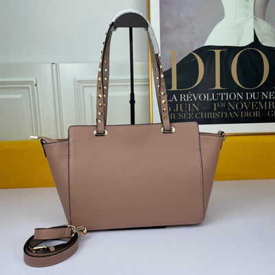 Bolsa de Compras Cuero Texturizado con Cierre Triangular y Remaches
