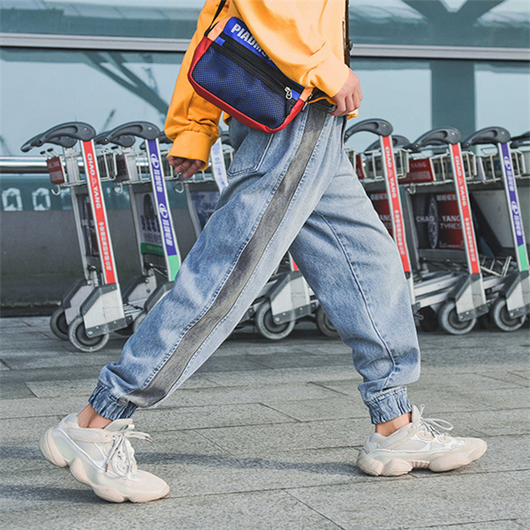 Jeans con Paneles Contrastantes - Image 8