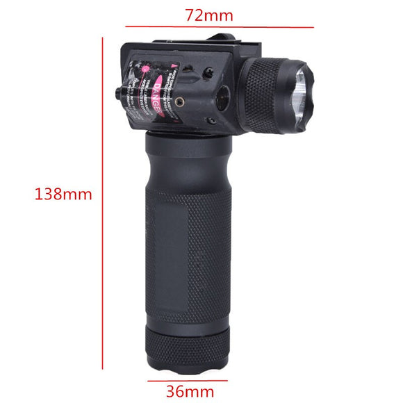 Linterna Táctica Handheld con Láser Rojo Integrado y Soporte de 20mm