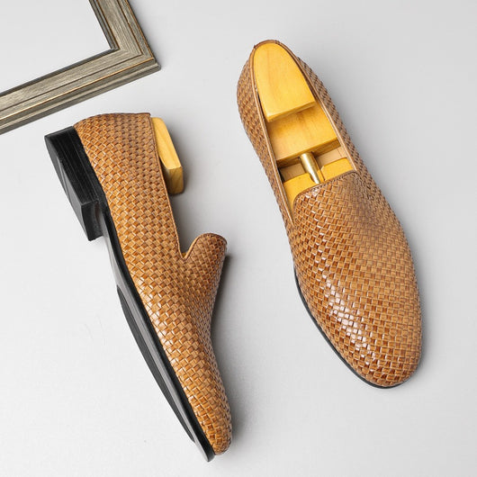 Zapatos de Cuero Tejido para Hombre - Slip-on Ejecutivo - Image 3