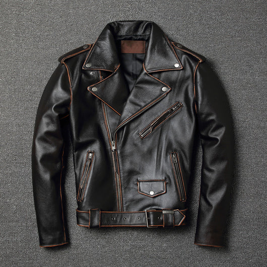 Chaqueta de Cuero para Motociclista Harley Estilo Clásico - Image 12