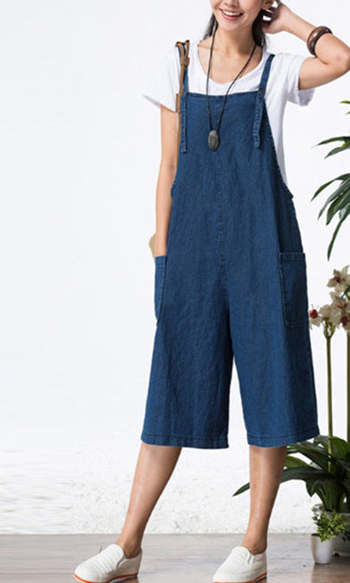 Jeans de Pierna Ancha con Tirantes Versátiles - Comodidad y Estilo Casual - Image 2