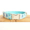 Collar Artesanal para Perro con Flor Azul