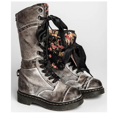 Botas de Invierno para Mujer con Tiras Cruzadas y Tacón Bajo