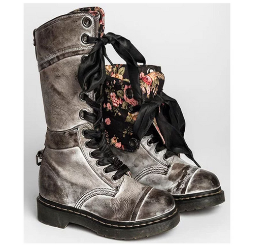 Botas de Invierno para Mujer con Tiras Cruzadas y Tacón Bajo