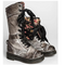 Botas Femininas de Inverno com Tiras Cruzadas e Salto Baixo