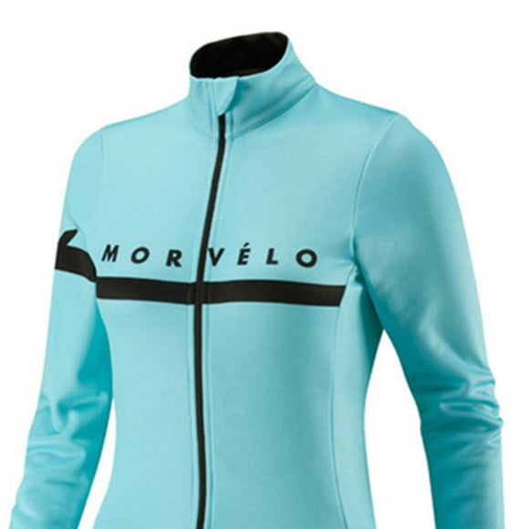 Jersey Ciclista de Forro Polar Manga Larga para Clima Frío