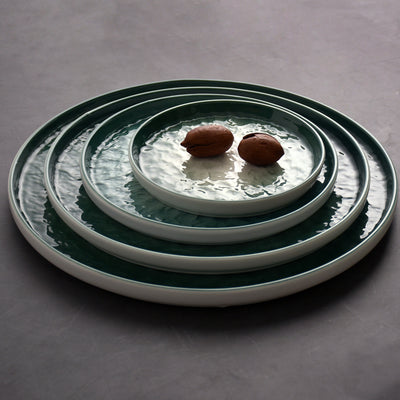 Plato Redondo Patrón Piedra Esmeralda Degradado para Pasta y Carnes - Image 7