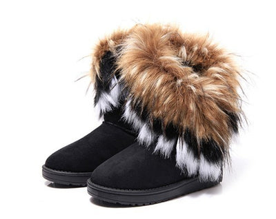 Botas de Invierno para Mujer con Pelaje de Zorro y Conejo - Calidez Premium - Image 2