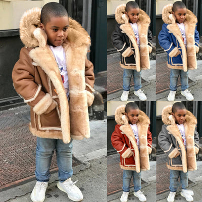 Chaqueta Acolchada con Capucha y Forro de Pelaje para Niños - Image 13