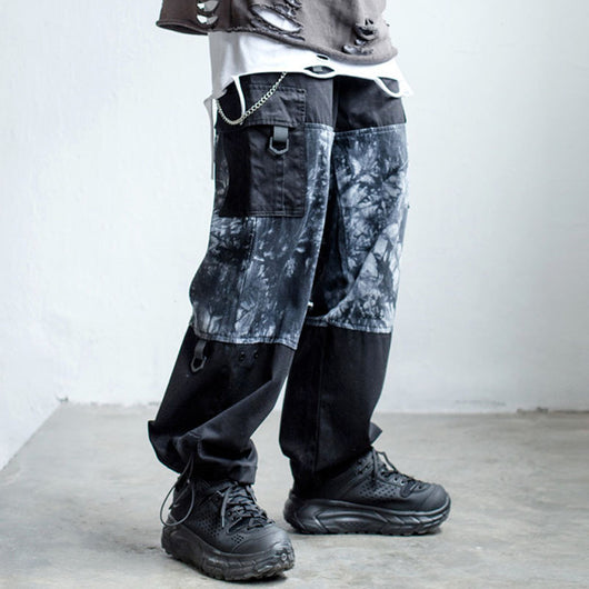 Pantalones Cargo Sueltos con Diseño Tie Dye para Hombre - Image 9