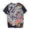 Playera Bordada Dragón Tigre Manga Corta