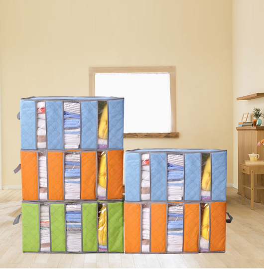 Caja de Almacenamiento Organizadora de Ropa Carbón de Bambú 65L - Image 3