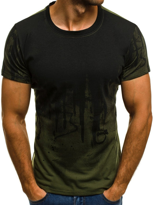 Playera de Compresión Fitness para Hombre - Degradado Negro y Rojo - Image 3