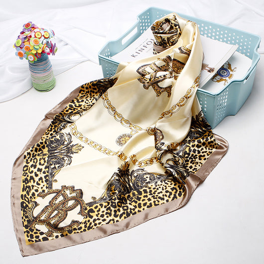 Pañuelo de Seda 90cm Estampado Anacardo - Image 57