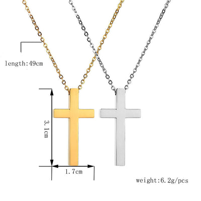 Collar Cruz de Acero Inoxidable - Image 2