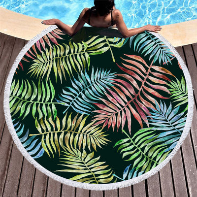 Toalla de playa redonda con estampado