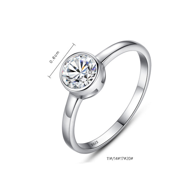 Anillo de Plata Elegante Ruili para Compromiso