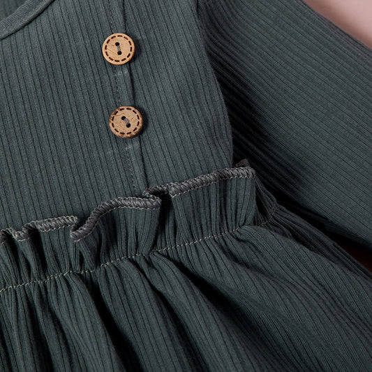 Vestido Infantil de Algodón con Mangas Largas - Image 2