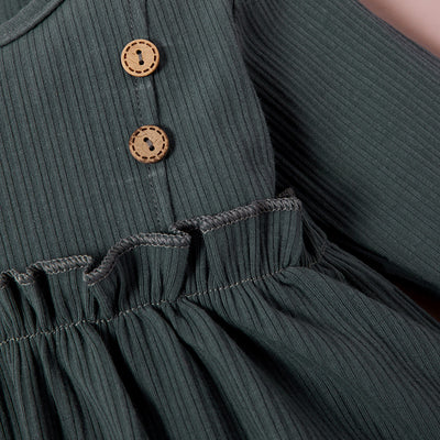 Vestido Infantil de Algodón con Mangas Largas - Image 2