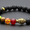 Pulsera Buddha Chakra 8mm con Piedra Volcánica para Yoga y Meditación
