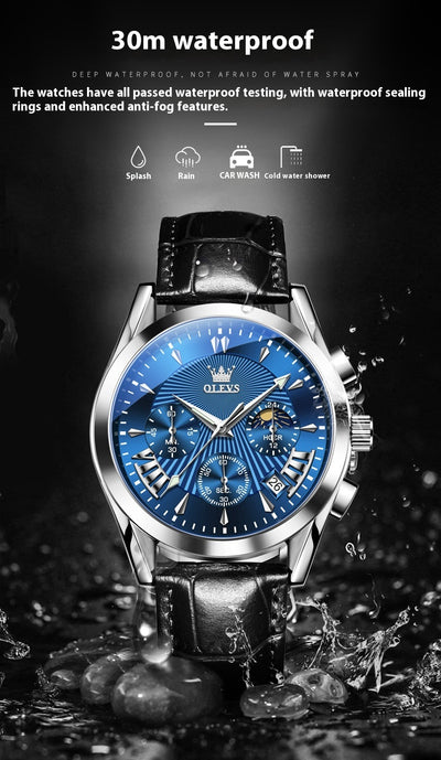 Reloj Multifunción de Cuarzo para Hombre con Calendario y Cronómetro - Image 15