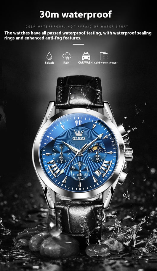 Reloj Multifunción de Cuarzo para Hombre con Calendario y Cronómetro - Image 15