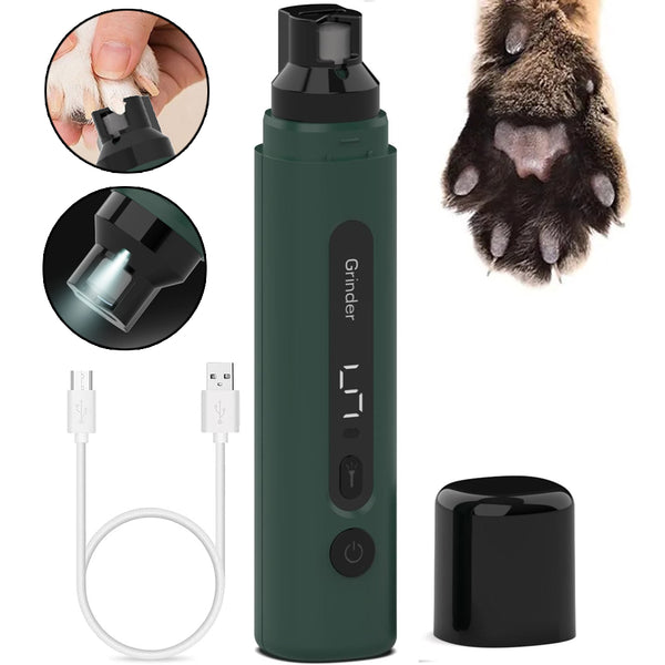 Cortaúñas Eléctrico para Perros y Gatos - Silencioso Recargable con 5 Velocidades